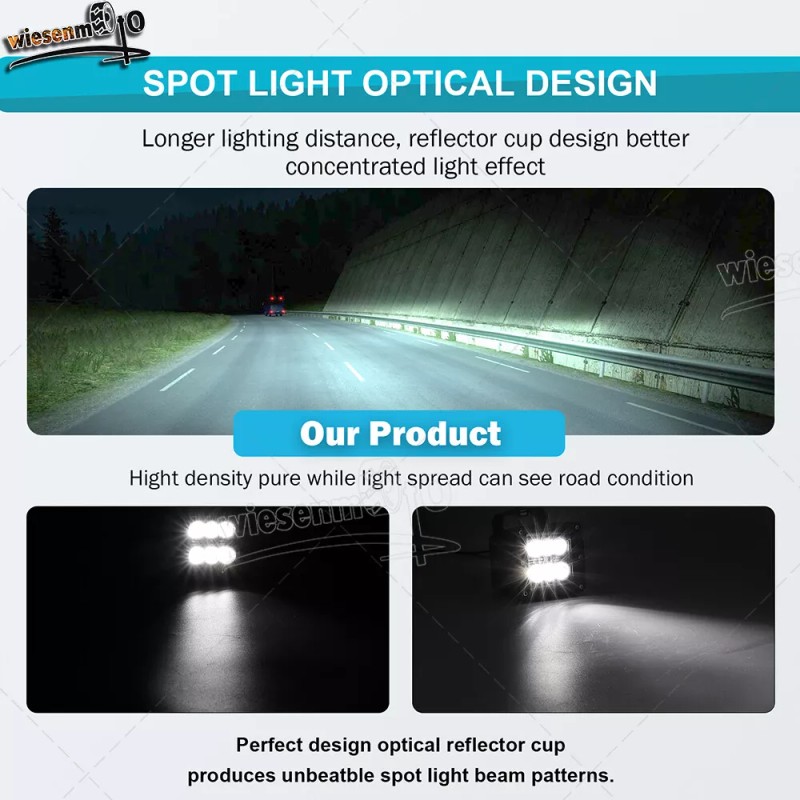 WSAYS Fit 14+ Polaris RZR 900 XP 1000 Dual 24W