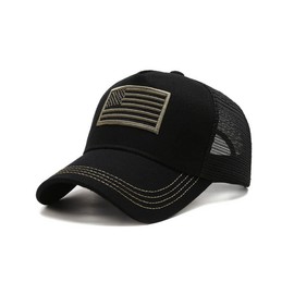JupiterGear Sombrero táctico de estilo militar con bandera estadounidense con correa ajustable, transpirable y unisex, Bandera negra y verde, Talla única