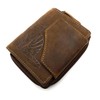 Lemasi Unisex Hunter Leather Wallet Brown - RFID Protection, Cat