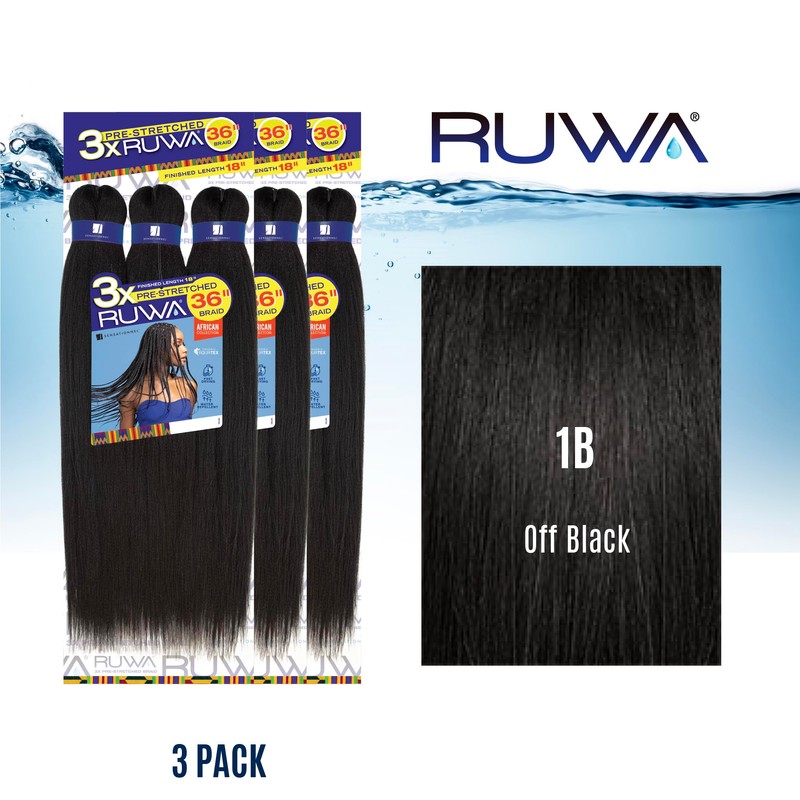 Sensationnel Ruwa prestretched braiding hair - 3x 36 inch water