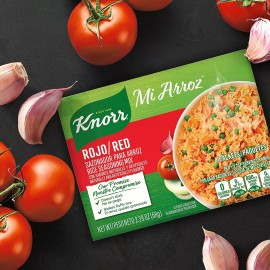 Knorr Mi Arroz Rice Seasoning Mix Rojo/Red 2.39 oz 4 Count, Pack of 6