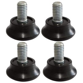 AERZETIX: 4 x Furniture Feet Adjustable M8 for Screwing Diameter 28 mm Height 12 mm Black - C42428