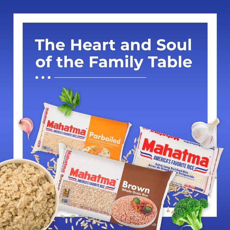 Mahatma Mahatma Whole-Grain Brown Rice, 2lb Bag of Rice, Stovetop