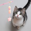 HDBHBH Cat Teaser Wand Toy with Plush Ball, Bite-Resistant Elastic