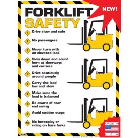 ALGRA Forklift Safety Rules Poster 24" x 36" Laminated