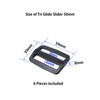 Baikeen Tri glide Slider 50mm Strong Plastic Tri Glide Slides