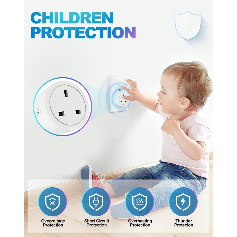 UseeLink Matter Smart Plug,WiFi Outlet Works with Alexa,HomeKit Google,Home,IFTTT,SmartThings,Wireless Smart