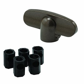 Slide-Co 173234-B Window Tee Crank Casement Handles, Bronze (2-pack)