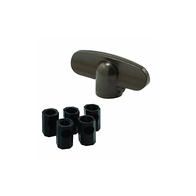 Slide-Co 173234-B Window Tee Crank Casement Handles, Bronze (2-pack)