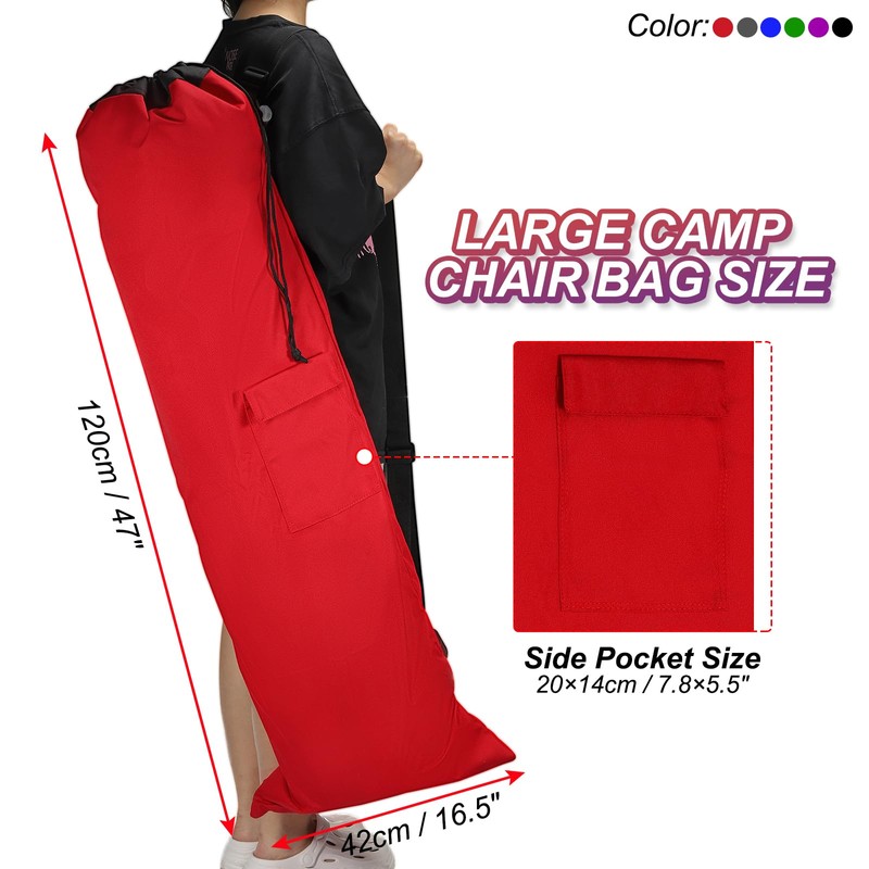 PATIKIL 47 Inch Camp Chair Replacement Bag, Foldable Camping Chair