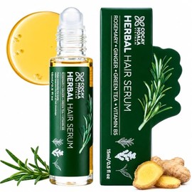 Rosemary - Suero enrollable para el crecimiento del cabello con jengibre, suero ligero de densidad del cabello para cabello delgado, cuidado del cuero cabelludo no graso para