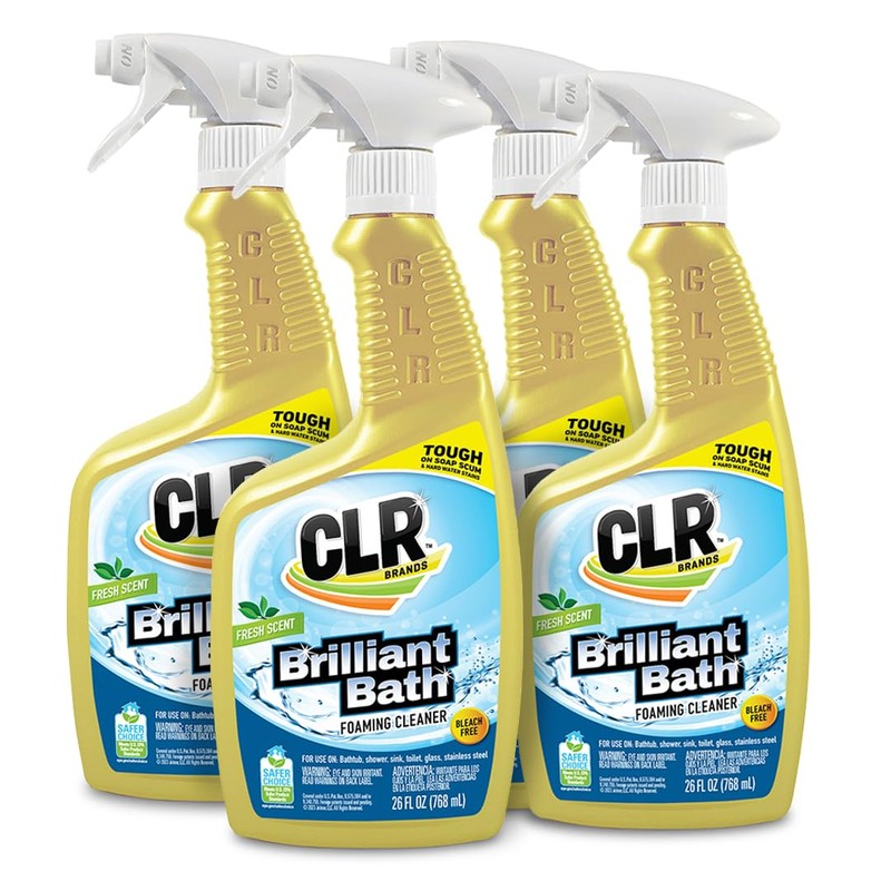 CLR Brilliant Bath Foaming Bathroom Cleaner Spray - Dissolves Calcium,