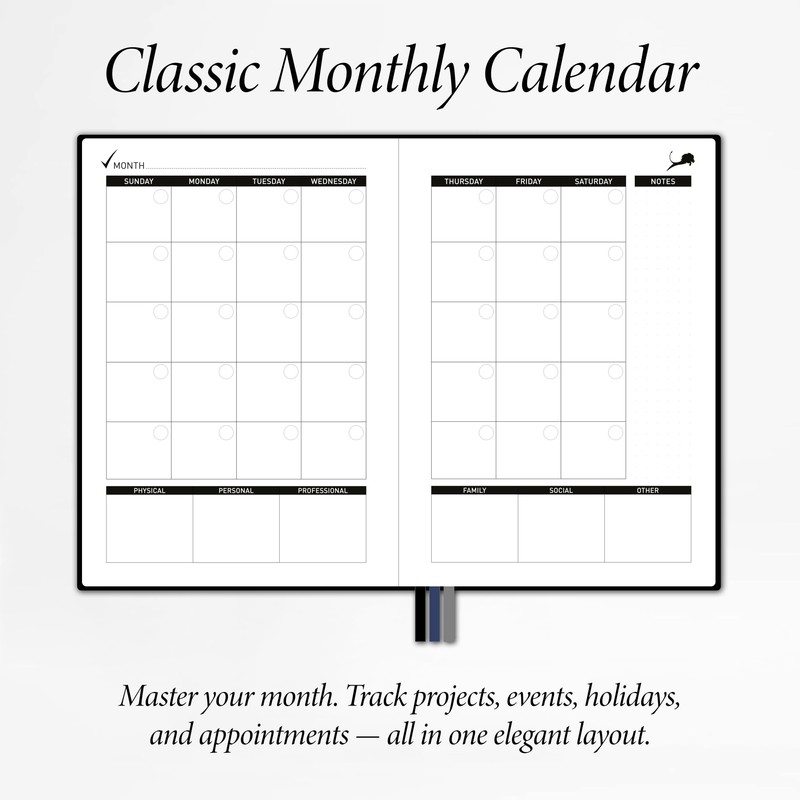 Daily Planner 2026, Calendar & Life Organizer to Improve Time-Management,