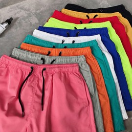 Unisex Summer Water Play Beach Swim Shorts Vacation Look Black/ONE