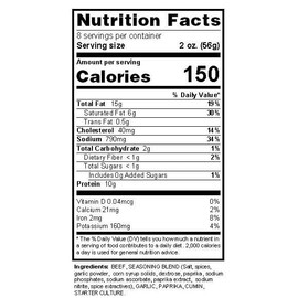 Nema Food - Cured and Fermented Premium Mild Sujuk (Soujuk), 1lb