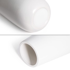 D'vine Dev 12 Inch White Elegant Oval Ceramic Vase for Flowers, Home Décor Vase with Design Box, VS-LD-C-4