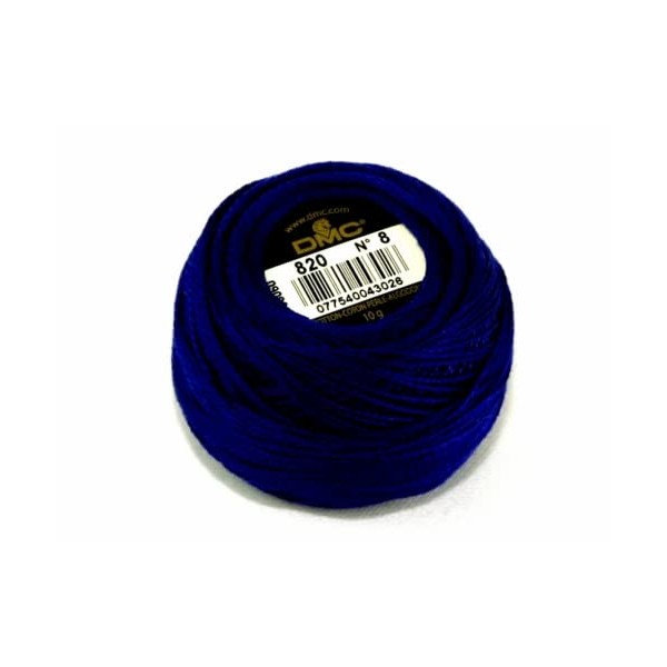 DMC Cotton Perle Thread Size 8 820 - per 10