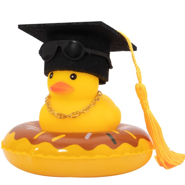 Wonuu Car Rubber Duck Decoration - Dashboard Ornament with Mini