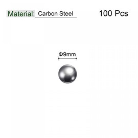 sourcing map Pack of 100 9 mm Carbon Steel Storage Balls Precision Polished