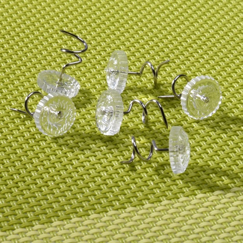 HONBAY 100pcs Clear Plastic Head Twist Pins Upholstery Pin for