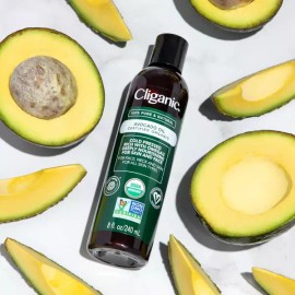 Cliganic 클리가닉 아보카도 오일 100 퓨어(8온스) - 피부 및 모발용 얼굴 바디용 영양 캐리어 Clinginic Avocado Oil 100% Pure (8oz) - Skin and Hair Care Facial Body Nourishing Carrier [8 Fl Oz (Pack of 1)]