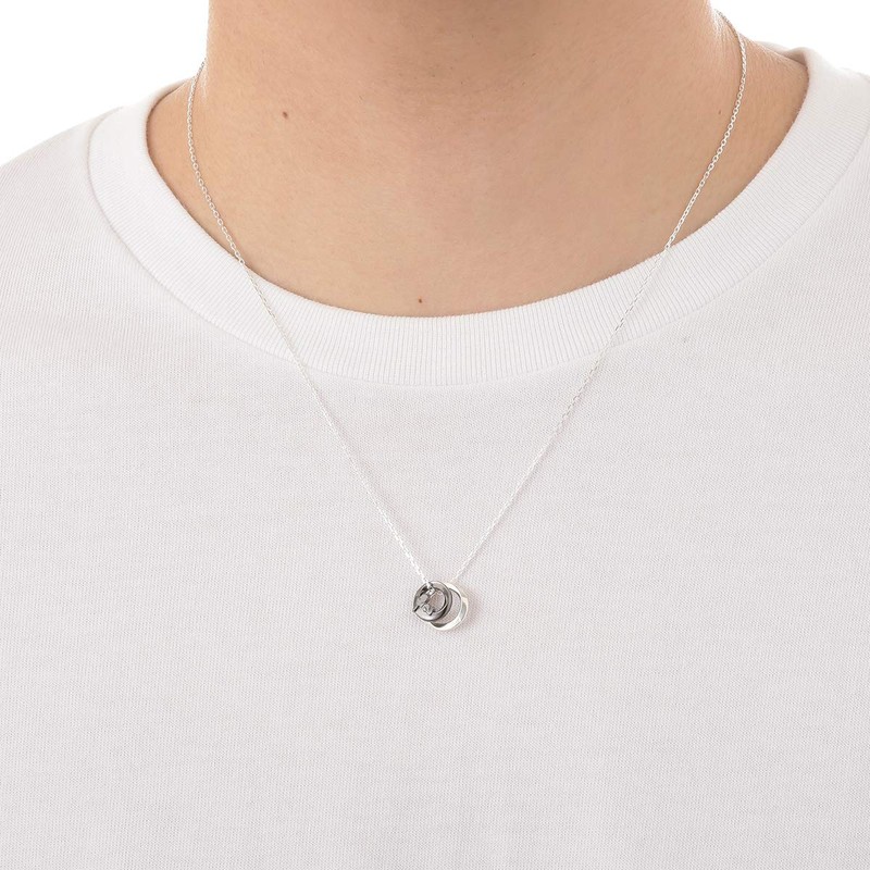 The KISS PN-SN509 Peanuts Men's Necklace, Silver, _