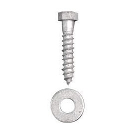 1/2" x 3" Hot Dipped Galvanized Lag Screws w/Flat Washers, Grade A, Quantity 50 - by Fastener Depot, LLC