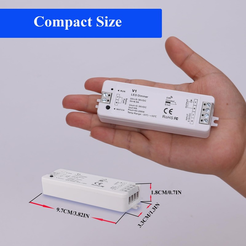 JOYLIT DC 5-36 V 8A LED Dimmer Controller for Single