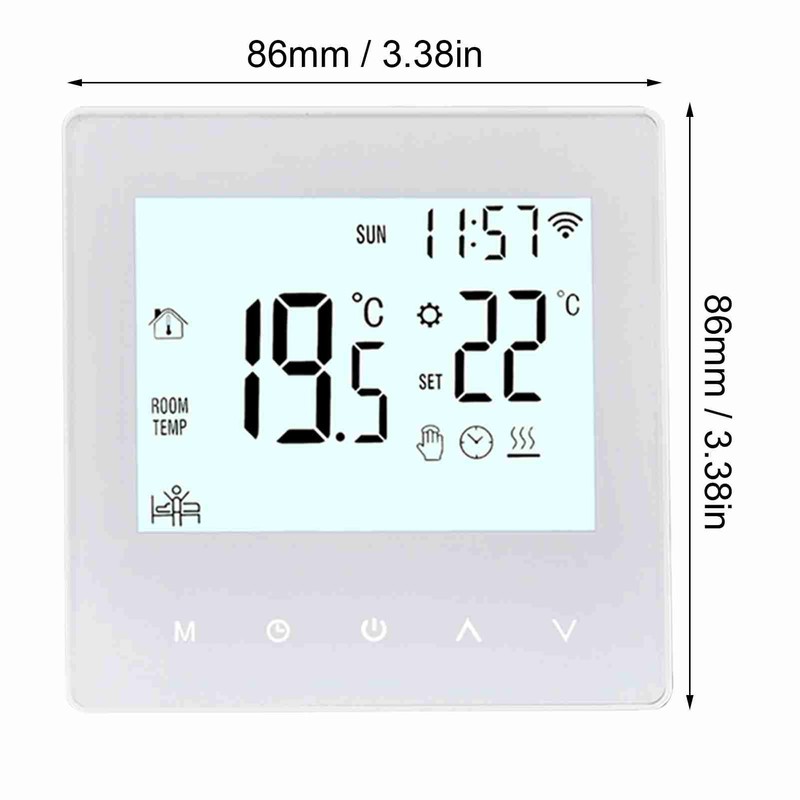 Smart Tuya WiFi Thermostat 16A Digital Programmable LCD Display Underfloor