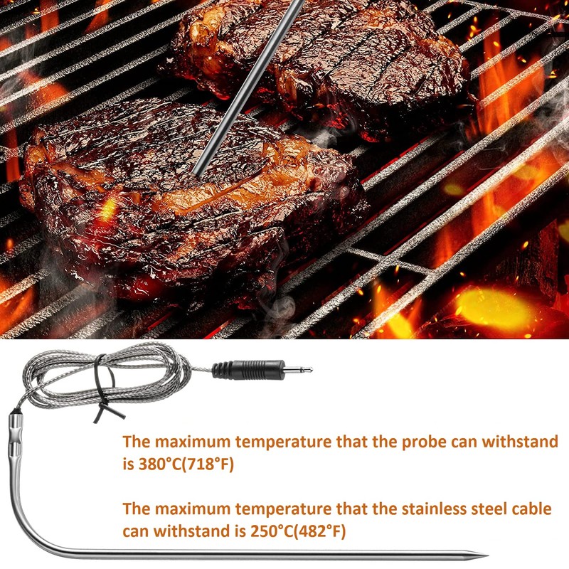 3 Pieces Meat Temperature Probe Thermometer Replacement for Grills and