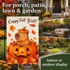 Capybara Fall Garden Flag Decor, Autumn Thanksgiving Fall Flags for