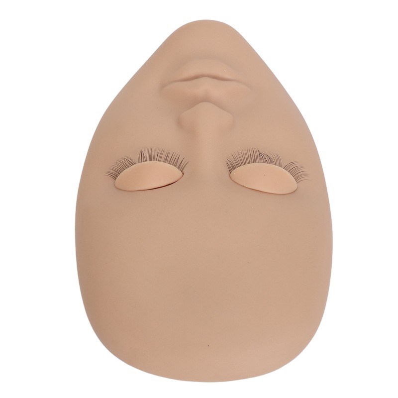 Eyelash Extension Mannequin Head with 6 Pair Replacement Eyelids Soft