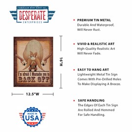 Desperate Enterprises Yosemite Sam Tin Sign - Nostalgic Vintage Metal Wall Decor - Made in USA