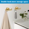 3 pcs Shower Towel Hook Brushed Gold, Stainless Steel Towel