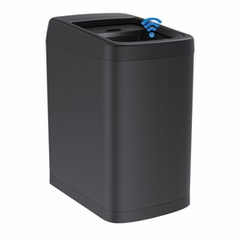 ELLO&ALLO Garbage Can Motion Sensor Trash Can 8 Gallon for Kitchen with Roll Up Lid, Automatic Touch Free High-Capacity Black Waste Bin
