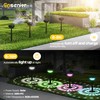 Ensenior Solar Pathway Lights IP65 Waterproof, RGB Color Changing &