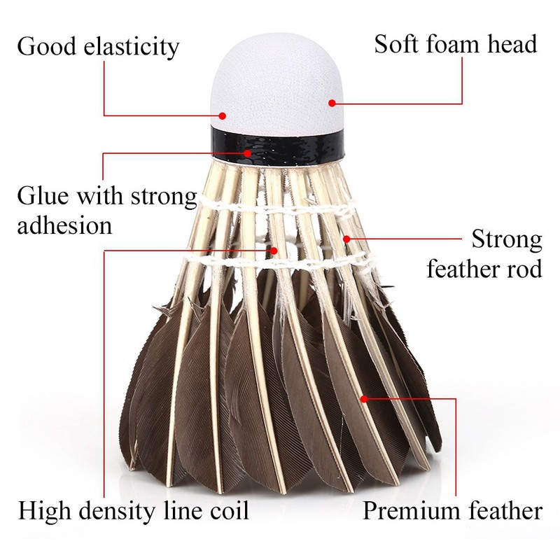 12Pcs/Lot Durable Badminton Balls Shuttlecocks Outdoor Sports Training Accessory