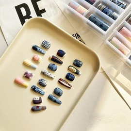 Pure Aesthetic Nail Art Stickers – Transfer Foil Decals & Press-On Nail Decor – DIY Manicure Accessories for Women & Girls – Soft Glam Wearable Nail Wraps(1, Starry Denim Night)