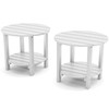 YEFU Adirondack Side Table, 18" Double Outdoor Side Table Set