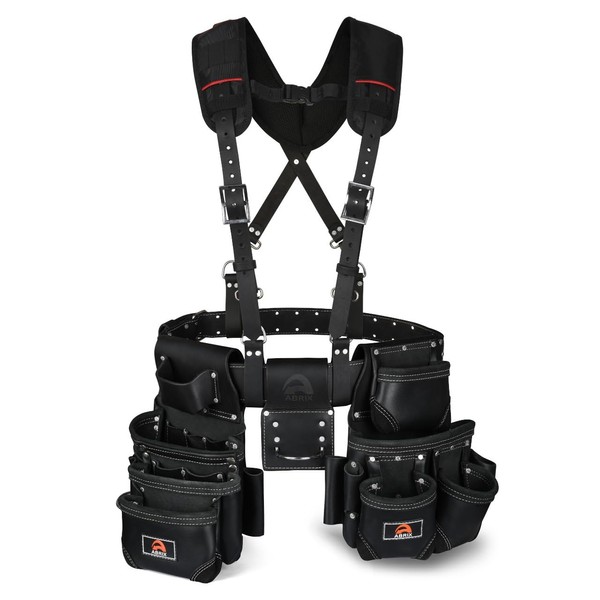 ABRIX Leather Tool Belt for Men – Heavy Duty 28