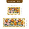 Cute Bathroom Rug,Scalloped Floral Washable Bath Mat,32’’X20’’Pink and Yellow Small