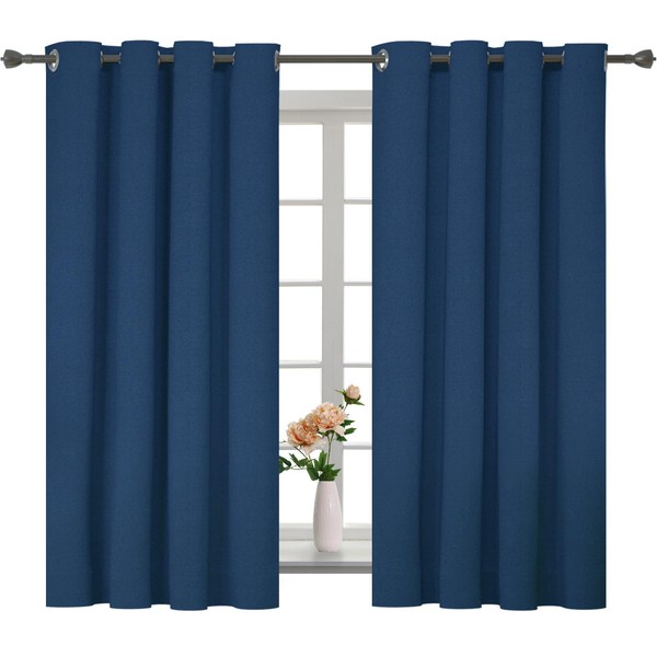 YSTELLAA 100% Opaque Curtains, Set of 2, 140 x 145