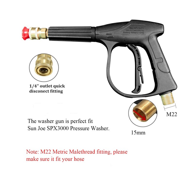 Replacement Car High Pressure Washer Gun for Sun Joe SPX3000,