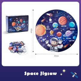 Planet Jigsaw Puzzles, 3-12 Year Olds Boys Girls Space Toys, 71 Piece Space Puzzles Solar System for Kids, Educational Planet Toys That Turn Learning into an Exciting Puzzle Adventure for Kids