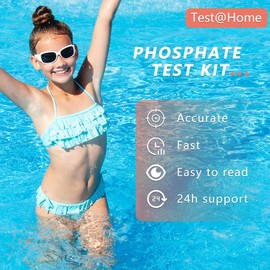 Phosphate Test Kit for Pool: Phosphate Pool Test Kit for Hot Tub Spa Water Quality Quick Accurate Phosphate Test Strips to Monitor Phosphate Level 0-1000ppm -50Strips