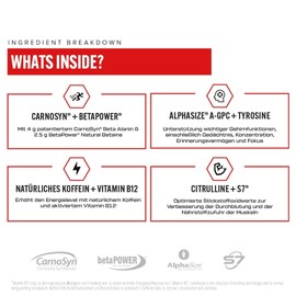 V8 Total Energy - Pre Workout Booster - Training Booster - CarnoSyn® BetaPower® Natural Caffeine - Vegan - Sugar Free - 20 Servings - Made in Germany - Lemon Rush