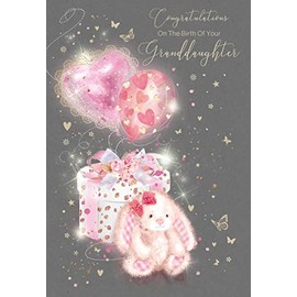 Stunning Birth of Your Granddaughter with Gold Foil Detailing and Gold Envelope