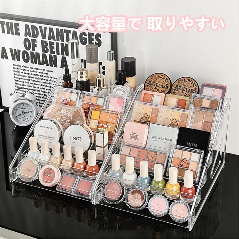 Makeup Storage, Eye Shadow Stand, Eye Shadow Storage, 3 Compartments,