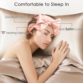 weiwei Satin Heatless Overnight Curls, Lockenwickler Über Nacht Locken Ohne Hitze, 70" Lockenband Locken Über Nacht Heatless Curls Band, 9 Stück Lockenwickler Ohne Hitze Set für Lange Haare