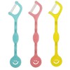 Okamura Toothpaste Teacher for Infants and Toddlers, Sponge Floss, Up